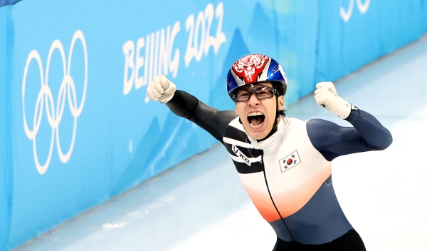 올림픽 황대헌 남자 쇼트트랙 1500m 우승한국 첫 金 0265