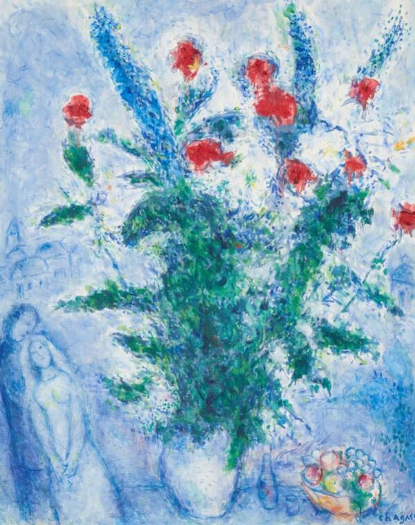 마르크 샤갈, 결혼 꽃다발, 1977-78, 캔버스에 유채, 91.5×72.8cm, 사진제공=국립현대미술관,Marc Chagall - ADAGP Paris - SACK Seoul 2022